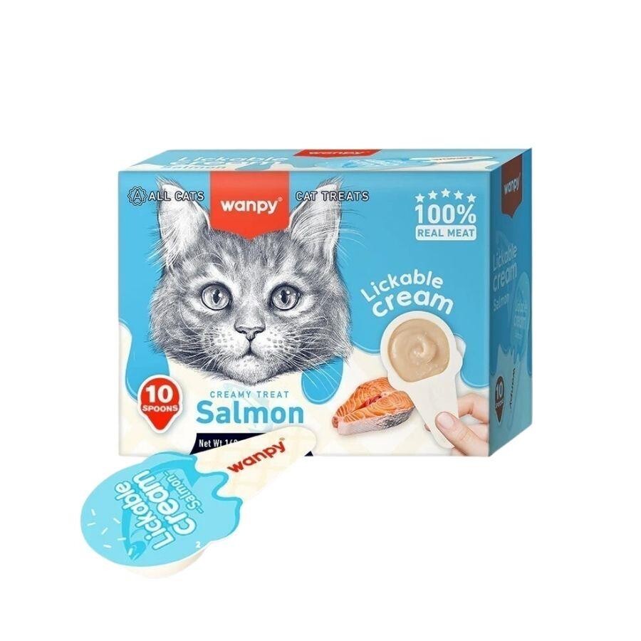 Wanpy Somonlu Kaşık Krema Kedi Ödül Maması 10X16 GR | SRC: Barcode: 6927749871927